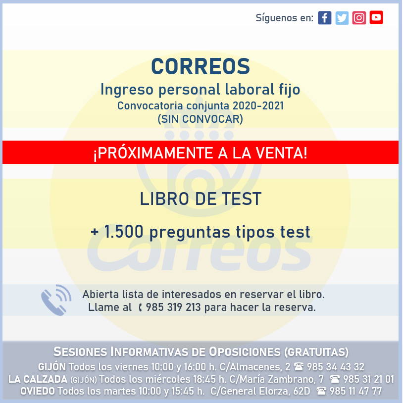 LIBRO DE TEST CORREOS